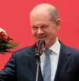 Líder social-democrata alemão, Olaf Scholz, na sede do partido em Berlim após eleição geral na Alemanha
27/09/2021 REUTERS/Hannibal Hanschke  Foto: Reuters