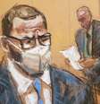 Retrato de R. Kelly ouvindo jurado ler veredito de culpado em julgamento
27/09/2021
REUTERS/Jane Rosenberg  Foto: Reuters