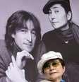 Yoko Ono concede entrevista em frente a retrato seu e de John Lennon em Tóquio 07/10/2005 REUTERS/Toru Hanai  Foto: Reuters