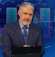  William Bonner fez do combate às fake news sobre a pandemia uma missão pessoal no ‘JN’  Foto: TV / Reprodução