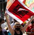 Protesto contra o Presidente Jair Bolsonaro, realizado na cidade do Rio de Janeiro, RJ, neste sábado, 02  Foto: Sandra Barros / Futura Press