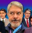 Bonner em diferentes fases de seus 35 anos na Globo: uma carreira bem-sucedida com muitos bônus e ônus   Foto: Fotomontagem / Blog Sala de TV