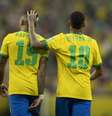 Raphinha e Neymar tiveram grande atuação contra o Uruguai  Foto: Lucas Figueiredo/CBF