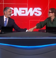 Bonner e Renata se comoveram com a data comemorativa da GloboNews  Foto: Reprodução/TV