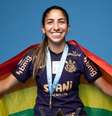 Katiuscia, lateral do Corinthians, alertou para o fato de que o Brasil é o país que mais mata pessoas LGBT+ no mundo.  Foto: Divulgação/Staff Image Woman/CBF / Estadão