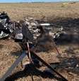 O helicóptero caiu e explodiu em uma fazenda de Ponta Porã, na fronteira do Brasil com o Paraguai  Foto: BPM-MS/Divulgação / Estadão