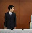 Princesa japonesa Mako e Kei Komuro durante entrevista coletiva em Tóquio
26/10/2021 Nicolas Datiche/Pool via REUTERS  Foto: Reuters