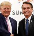 Trump e Bolsonaro, durante a cúpula do G20 no Japão em 2019  Foto: DW / Deutsche Welle