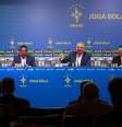 Tite divulgou lista de convocados para jogos contra Colômbia e Argentina; ele se irritou durante entrevista  Foto: Lucas Figueiredo/CBF