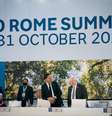 Líderes mundiais durante reunião do G20 em Roma
31/10/2021 Aaron Chown/Pool via REUTERS  Foto: Reuters