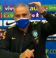 Tite, com muitas opções para o ataque da Seleção, não inclui Vinícius Jr como prioridade  Foto: Reprodução/CBF TV / Estadão