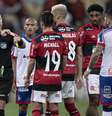 O árbitro Vinicius Gonçalves Dias Araújo teve atuação contestada na partida entre Flamengo e Bahia   Foto: Jorge Rodrigues/Agif / Estadão