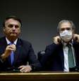 Jair Bolsonaro e Paulo Guedes durante entrevista coletiva  Foto: Ueslei Marcelino / Reuters