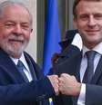 Macron recebe Lula durante agenda de viagens  Foto: Ricardo Stuckert