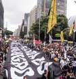 Manifestantes participam da 18ª Marcha da Consciência Negra em SP; o grupo protesta contra o Governo Bolsonaro, em defesa da igualdade racial, da vida e da democracia  Foto: Werther Santana / Estadão