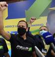 O governador João Doria chega para votar nas prévias do PSDB para Presidente da República, na cidade de Brasília, DF  Foto: Fátima Meira / Futura Press