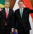 O presidente do Paraguai, Mario Abdo Benítez, e o presidente do Brasil, Jair Bolsonaro  Foto: Reuters