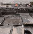 Vista das escavações onde arqueólogos encontraram um altar asteca na Cidade do México
30/11/2021 REUTERS / Instituto Nacional de Antropología e Historia de México  Foto: Reuters