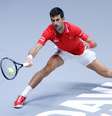 Novak Djokovic durante partida em Innsbruck, na Áustria
27/11/2021 REUTERS/Leonhard Foeger  Foto: Reuters
