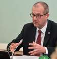 Diretor da OMS para a Europa, Hans Kluge, em Moscou   Foto: Sputnik/Alexander Astafyev / Reuters