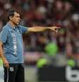 Carille orienta os jogadores do Santos contra o Flamengo  Foto: Thiago Ribeiro/Agif / Estadão