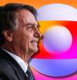 Bolsonaro durante o discurso com sarcasmo sobre a Globo  Foto: Fotomontagem: Blog Sala de TV