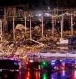 Destruição após passagem de tornado em Illinois, nos Estados Unidos  Foto: Chris Phillips/Maverick Media Group / Reuters