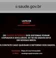 Mensagem em site do Ministério da Saúde sinaliza que pasta teria sido hackeada; governo diz ter recuperado registros de vacinação  Foto: Ministério da Saúde/Reprodução - 10/12/2021 / Estadão