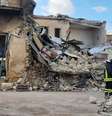 Escombros de prédio destruído por explosão na Itália  Foto: ANSA / Ansa - Brasil