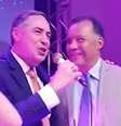 Ministro Barroso e Heraldo já entraram no clima do Carnaval  Foto: Reprodução