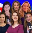 Acima: Nathalia, Tatiana e Anne; abaixo: Adriana, Juliana e Veruska  Foto: Fotomontagem: Blog Sala de TV