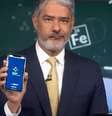 William Bonner testou app do ConecteSUS , mas não deu certo Reprodução/ TV Globo  Foto: Reprodução / TV Globo