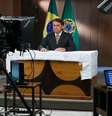 Jair Bolsonaro em gravação de pronunciamento  Foto: Foto: Marcos Côrrea/Presidência da República