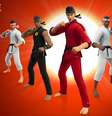 Trajes de Cobra Kai em Fortnite  Foto: Epic Games / Divulgação