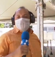 Repórter descobre ao vivo que testou positivo para covid-19  Foto: Reprodução/TV Arapuan