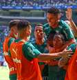 Endrick do Palmeiras comemora seu gol durante final da Copinha contra o Santos  Foto: Marcello Zambrana/AGIF / Gazeta Press