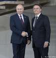 Putin e Bolsonaro durante cúpula do Brics em Brasília, em novembro de 2019  Foto: DW / Deutsche Welle