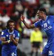 Jogadores do Al Hilal celebram na vitória sobre o Al Jazira pelo Mundial de Clubes.  6/2/2022 REUTERS/Matthew Childs  Foto: Reuters