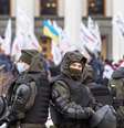 Protesto em Kiev, na Ucrânia   Foto: Dominika Zarzycka/Sipa USA