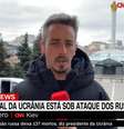 Mathias Brotero falou ao vivo da Praça Maidan, em Kiev  Foto: Reprodução