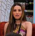Bruna Gomes ao se apresentar aos outros participantes  Foto: Reprodução