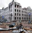 Prédio da Universidade Nacional de Kharkiv destruído após bombardeios  Foto: Reuters