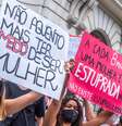 Manifestação contra a violência contra a mulher realizada no Rio de Janeiro, RJ, em novembro de 2020  Foto: Futura Press