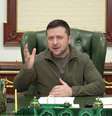 Volodymyr Zelenski, presidente da Ucrânia, durante guerra contra a Rússia  Foto: Reuters