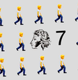 fileiras de emojis de homens andando, número 7 e imagem de Pushkin  Foto: Instagram / BBC News Brasil