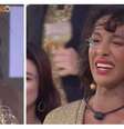 Chorando de emoção, a Lina entoou todinha a letra de Melhor Sozinha e chamou a amiga de “tata” – um apelido carinhoso que significa irmã  Foto: Reprodução/Globo