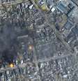 Imagem de satélite mostra locais atingidos por bombardeios em Mariupol, no sudeste da Ucrânia  Foto: DW / Deutsche Welle