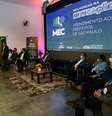Evento com a presença do ministro da Educação, Milton Ribeiro, em Nova Odessa, em São Paulo; segundo um prefeito do interior paulista, aquisição de Bíblias era uma condição prévia para que Ribeiro fosse até a cidade  Foto: Catarina Chaves/MEC