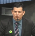 O vereador de Vitória, Gilvan da Federal (PL), em discurso contra a homenagem a uma mulher trans   Foto: Reprodução
