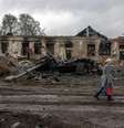 Estação de trem destruída na região de Sumy, no norte da Ucrânia  Foto: ANSA / Ansa - Brasil